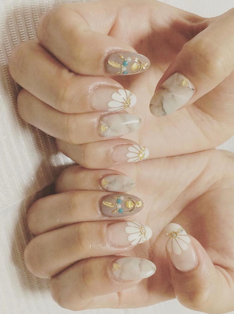 Marble Nail Art For Summer