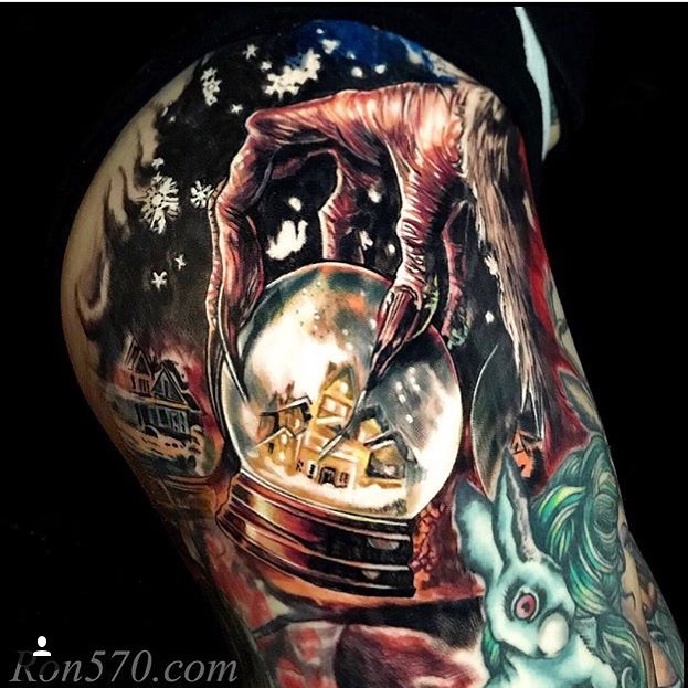 Realistic Hip Tattoo Design