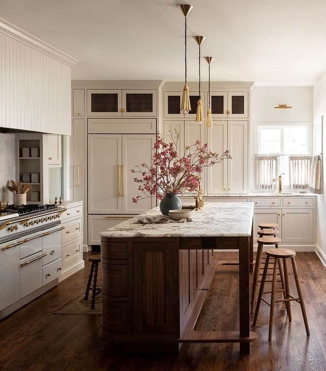 30 Creative Kitchen Island Ideas to Inspire Your Home in 2025 30 Triple Gold Accent Pendant