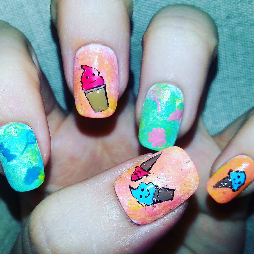 Wonderful Ice Cream Summer Nails