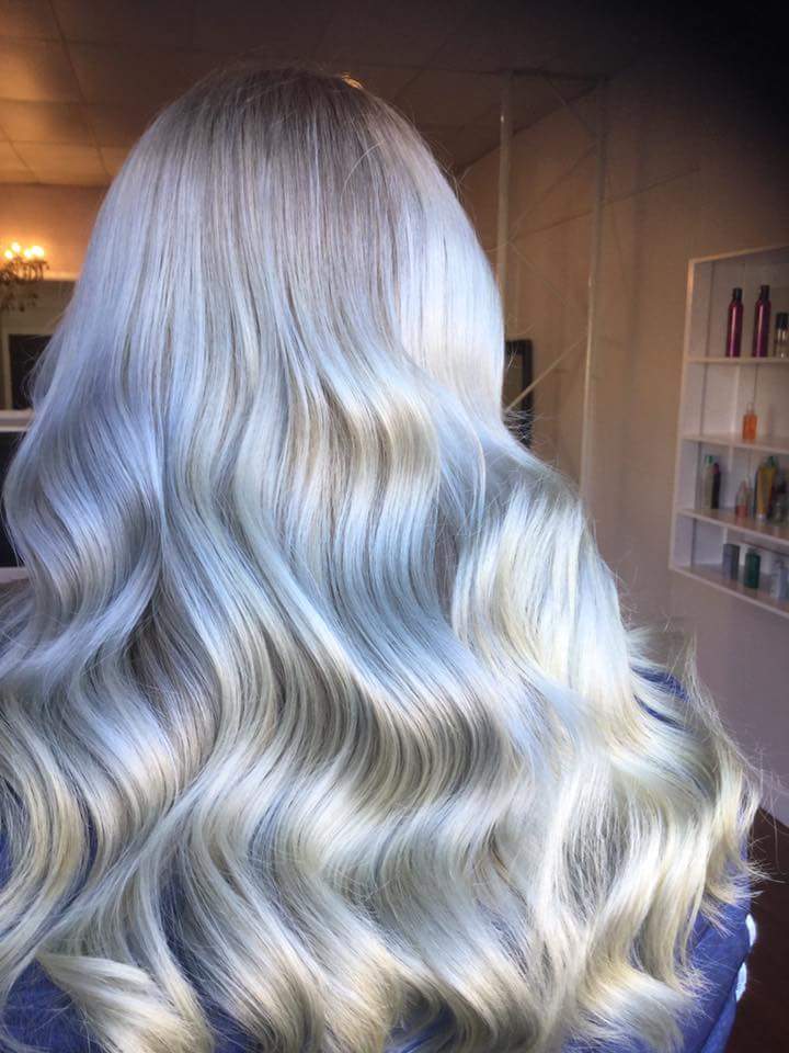 Adorable Balayage Platinum Ash Blonde