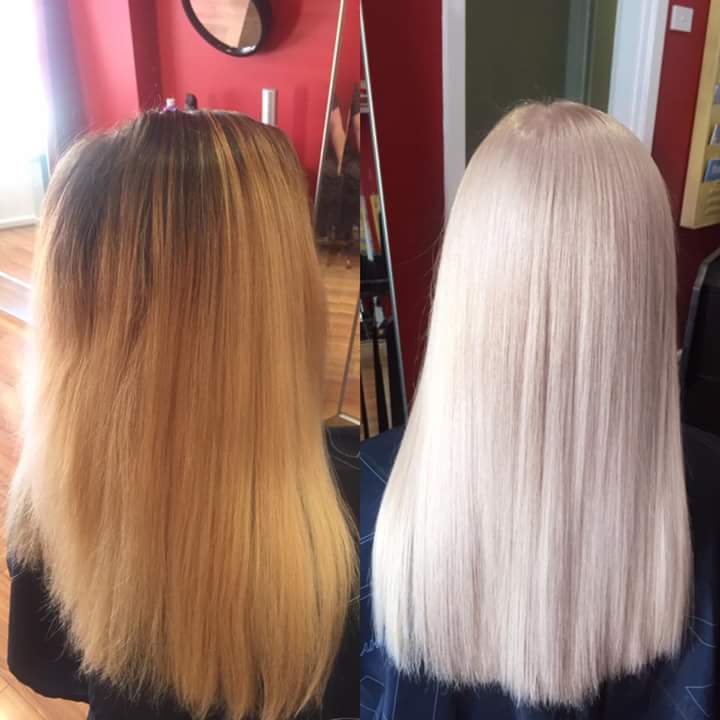 Attractive Creamy Blonde And Platinum Hair Color