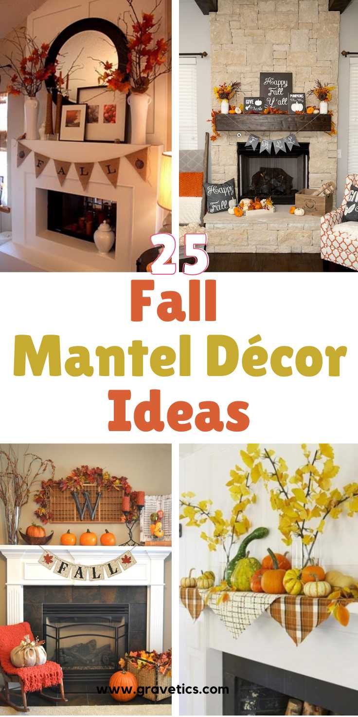 Beautiful Fall Mantel Décor Ideas