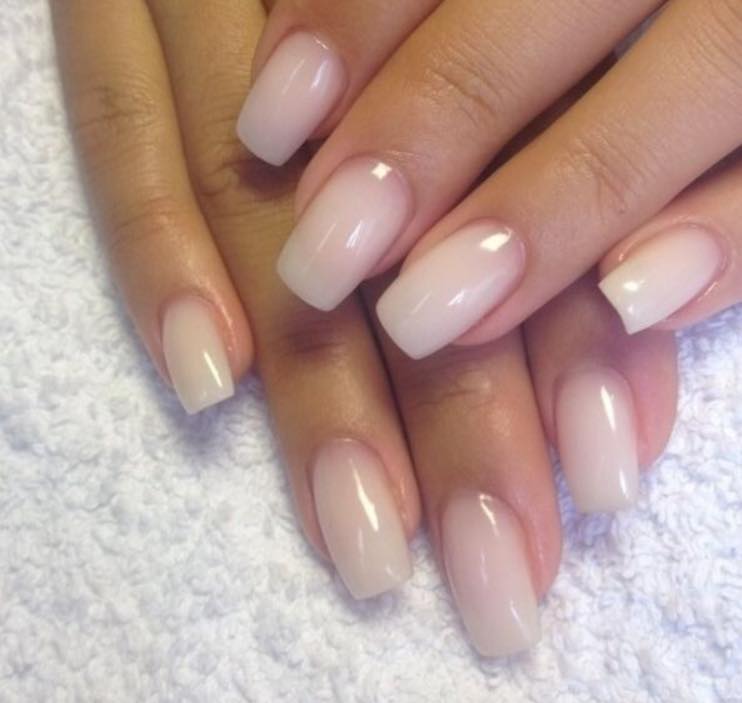 Beautiful Nude Gel Nails with Amazing Natural Design