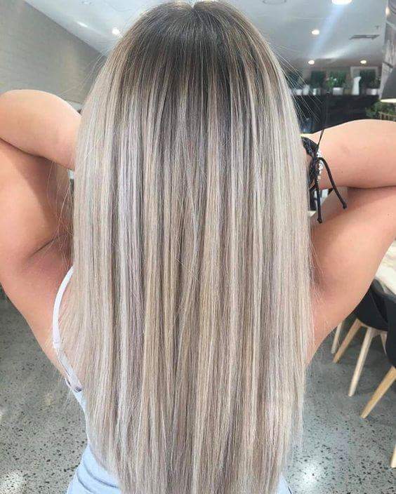 Blonde Hair With Silver Ash Highlights