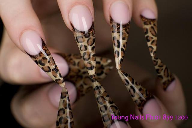 Bright Animal Pattern Summer Gel Nail Art