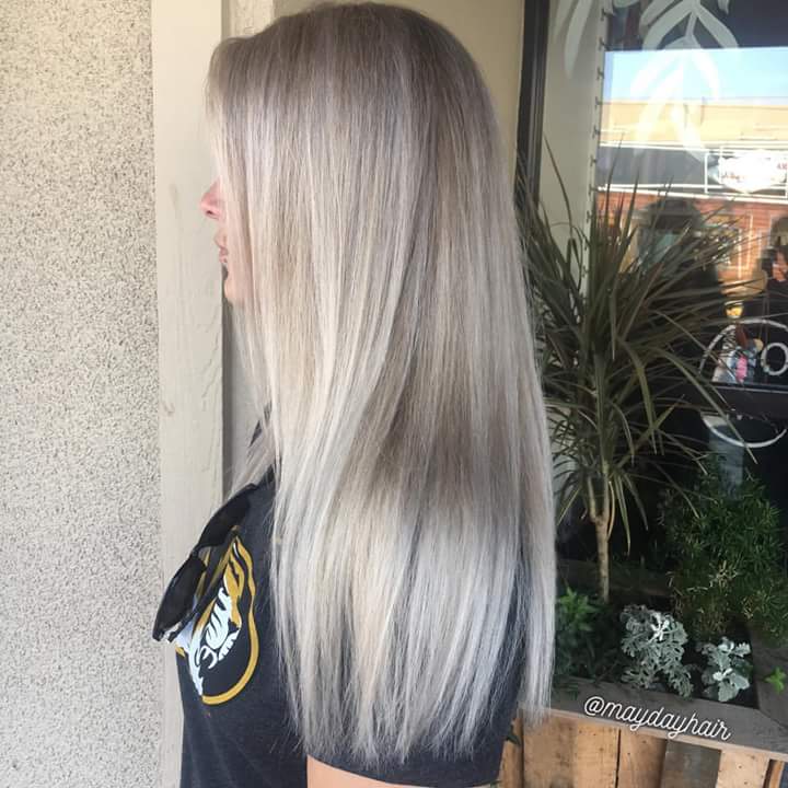 Captivating Light Ash Blonde Straight Hair