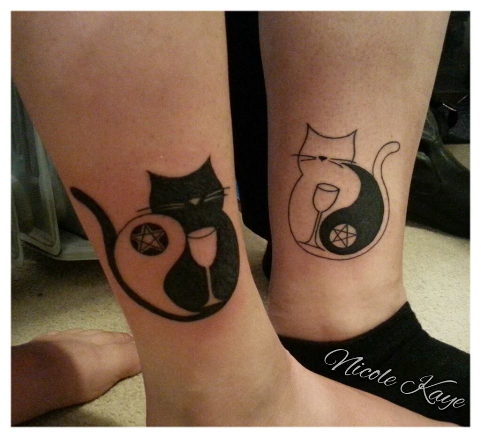 Cute Kitty Couple Tattoo