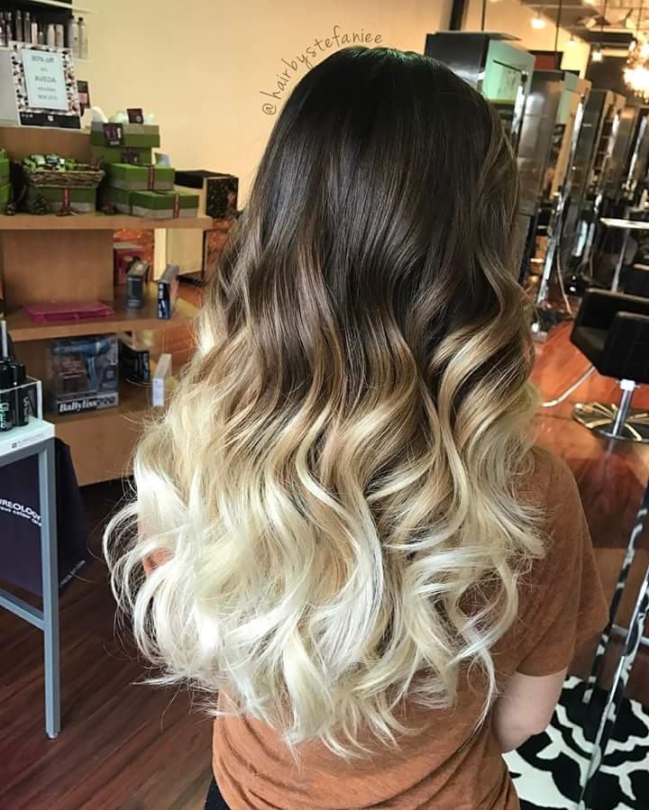 Dark Ash Blonde To Platinum Ombre