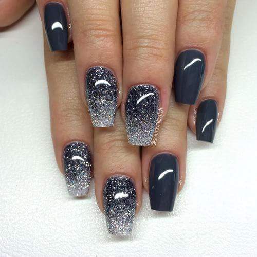 Dashing Sparkle Black Nail Art Perfect for Party