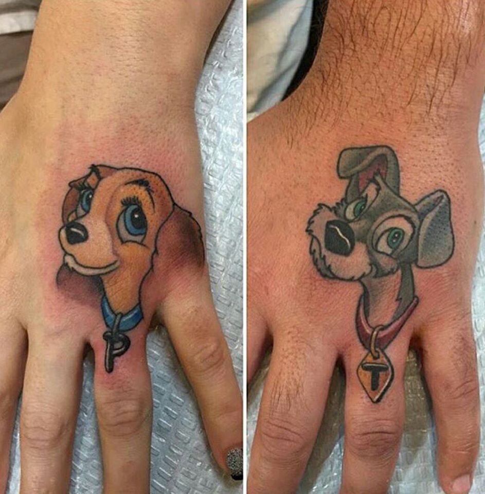 Disney Couple Tattoo Pattern