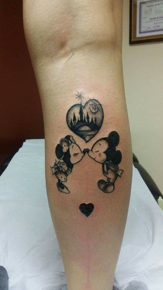 Disney Cute Couple Tattoo