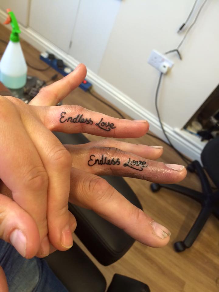 Endless Love Finger Couple Tattoo