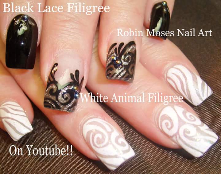 Excellent Black and White Nail Art