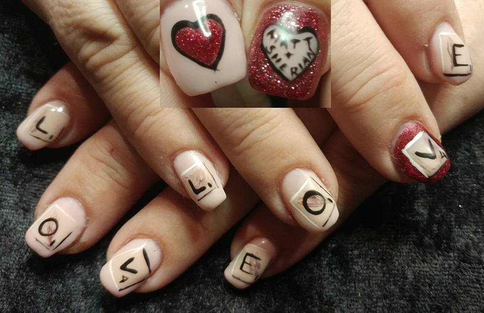 Gel Nail Paint with Love Nail Art