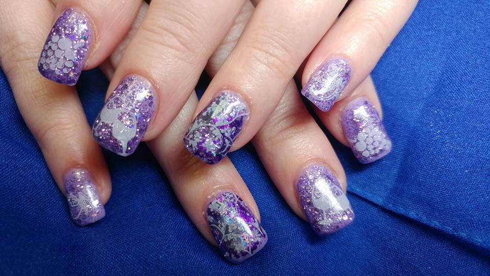 Gorgeous Color Glitter Gel Foil Stamps Shimmer Nail Art Design