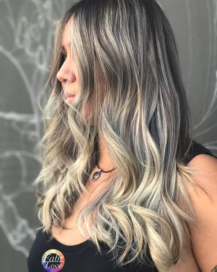 Gray Ash Blonde Balayage Hair