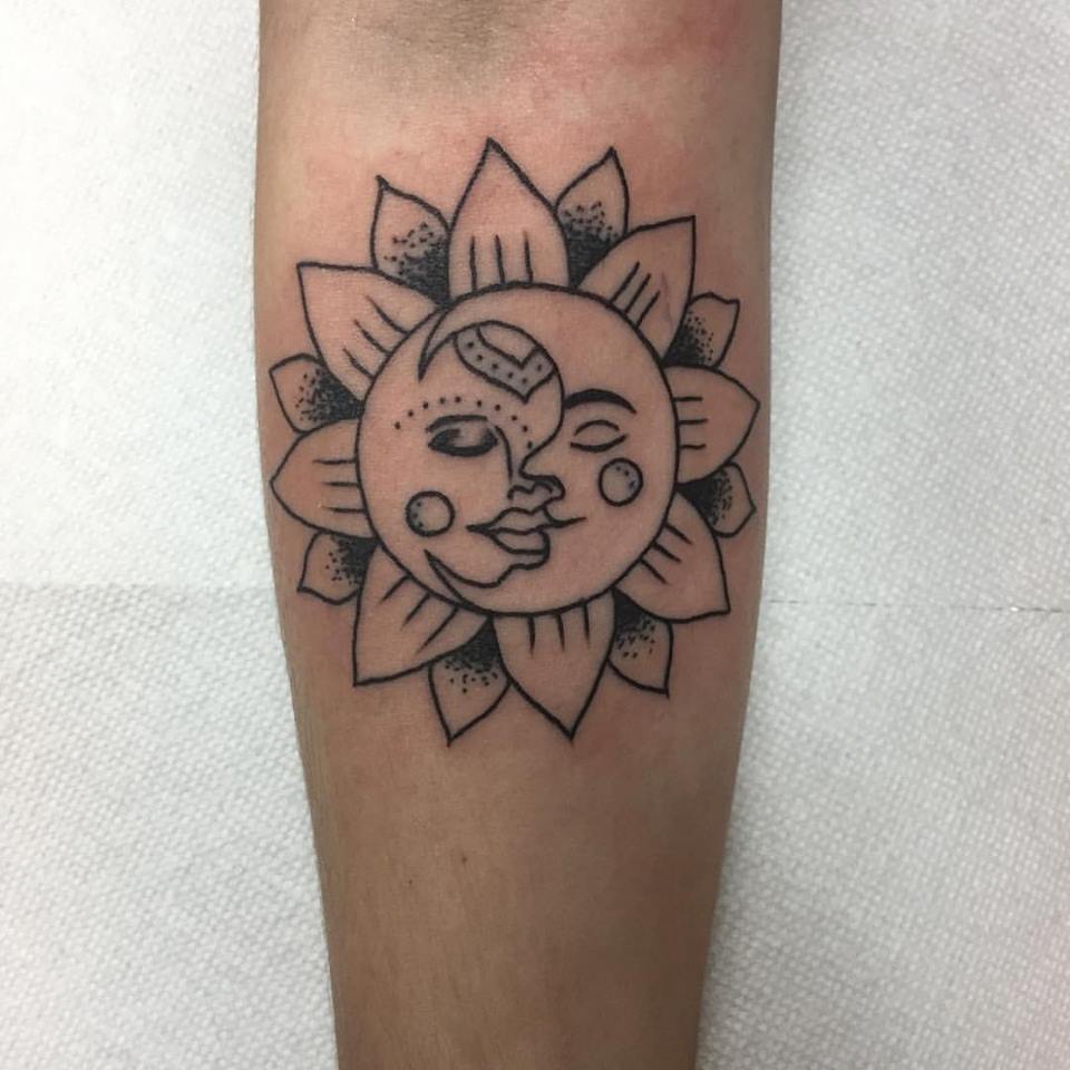 Little Sun and Moon Tattoo