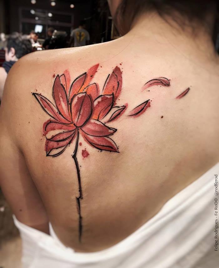 Lotus Flower Shoulder Blade tattoo ideas