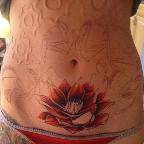 Lotus Flower Tattoo Designs for girls