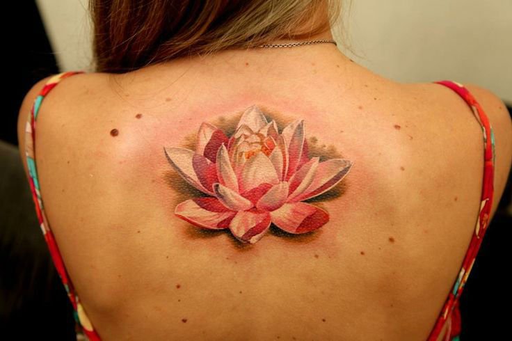 Lotus Flower Tattoo Designs for nape