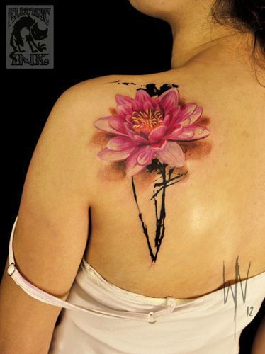 Lotus Tattoo Shoulder