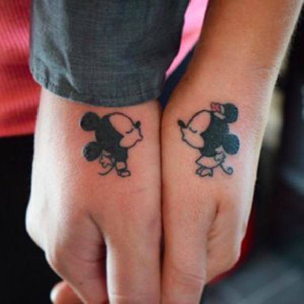 Matching Couple Disney Tattoos