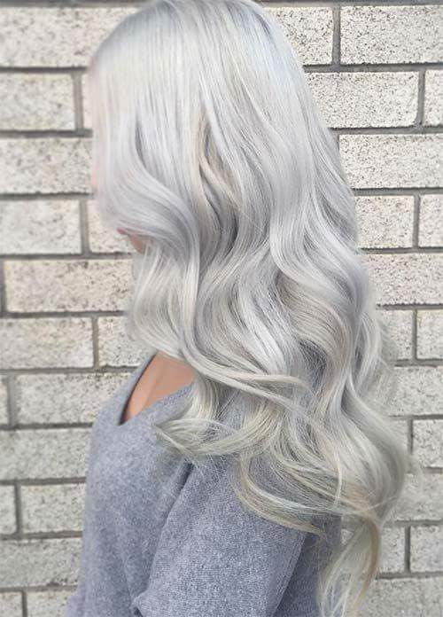 Mesmerising Silver Blonde Hair Color