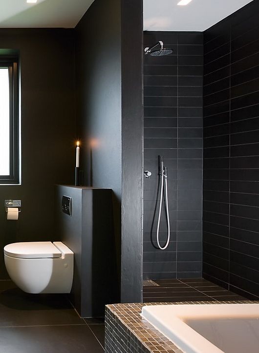 Sleek Matte Black Bathroom Design