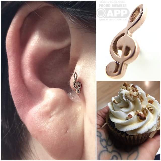 Music Note Tragus Earring