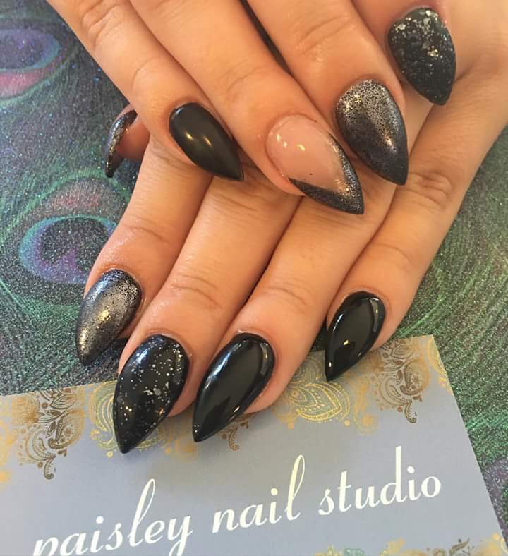 Plush Black Nail Art