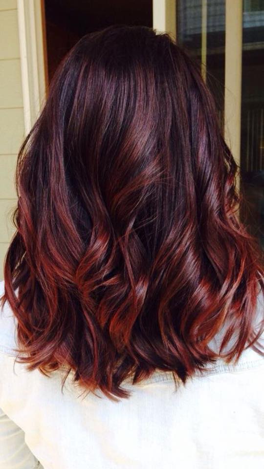 Red Balayage The Hottest Hair Color Trend For Fall