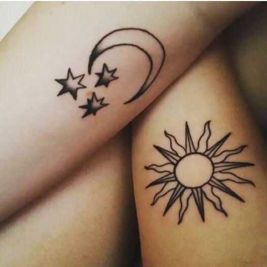 Rich Sun Moon Tattoo Design