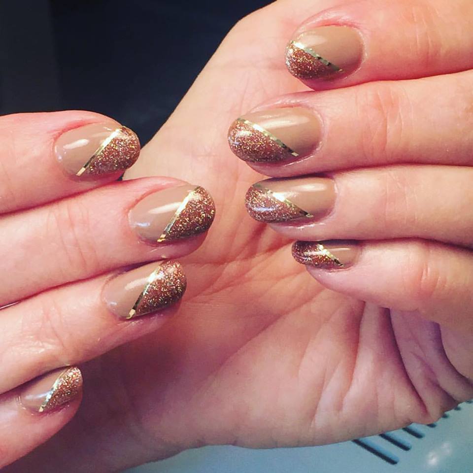 Simple Chocoloate hard gel nails designs