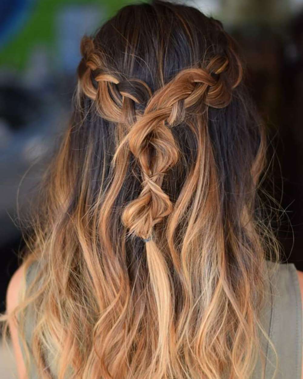 Simple twisted styled hairdo for girls