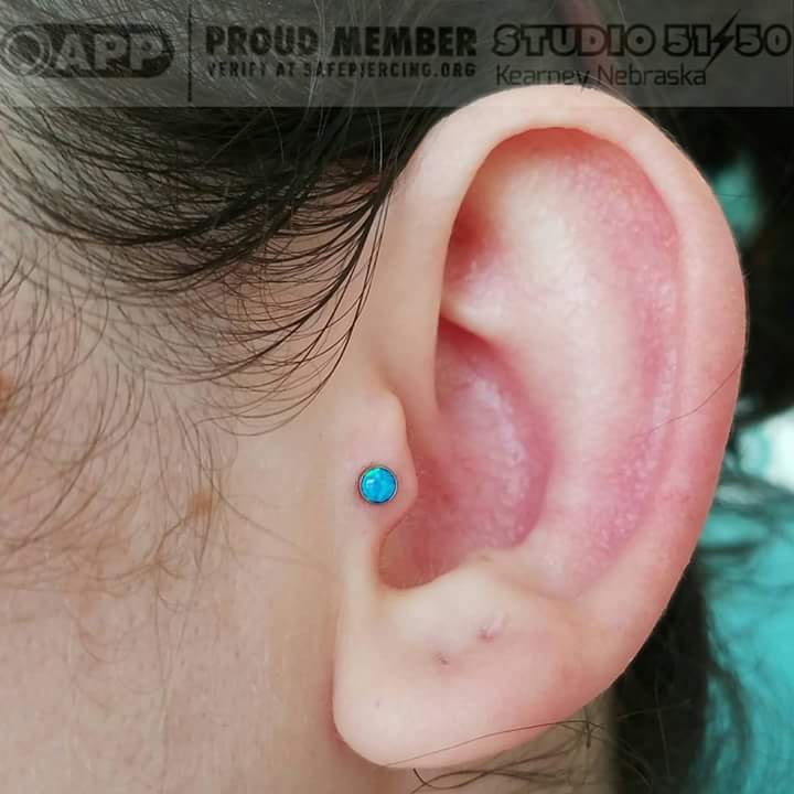 Stand Out Blue Opal Stud