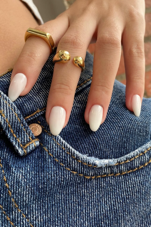 30 Creative Nail Art Ideas: Unlock Stunning DIY Designs at Home! 11 almond shape milky mani