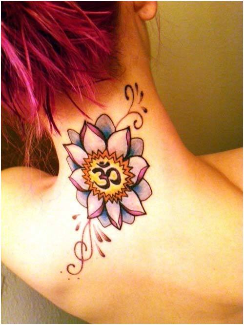 lotus flower aum tattoo glamorous