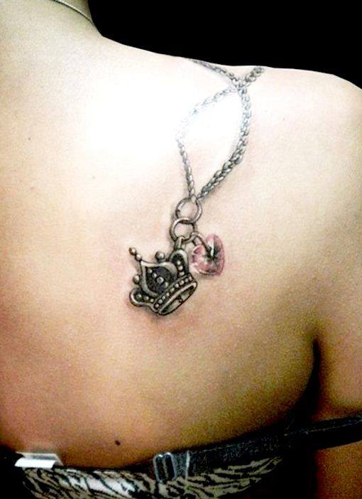 Amazing Chained Crown Tattoo