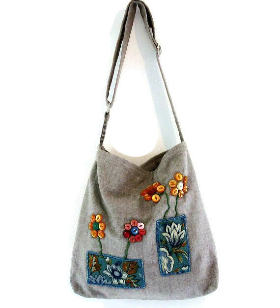 Amazing Looking Summer Large Embellished Boho Bag