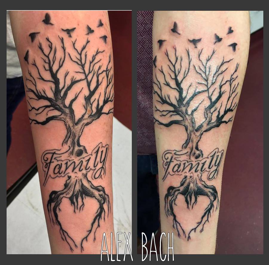 Artistic and Stylish Matching Family Tattoos for Brother and Sister