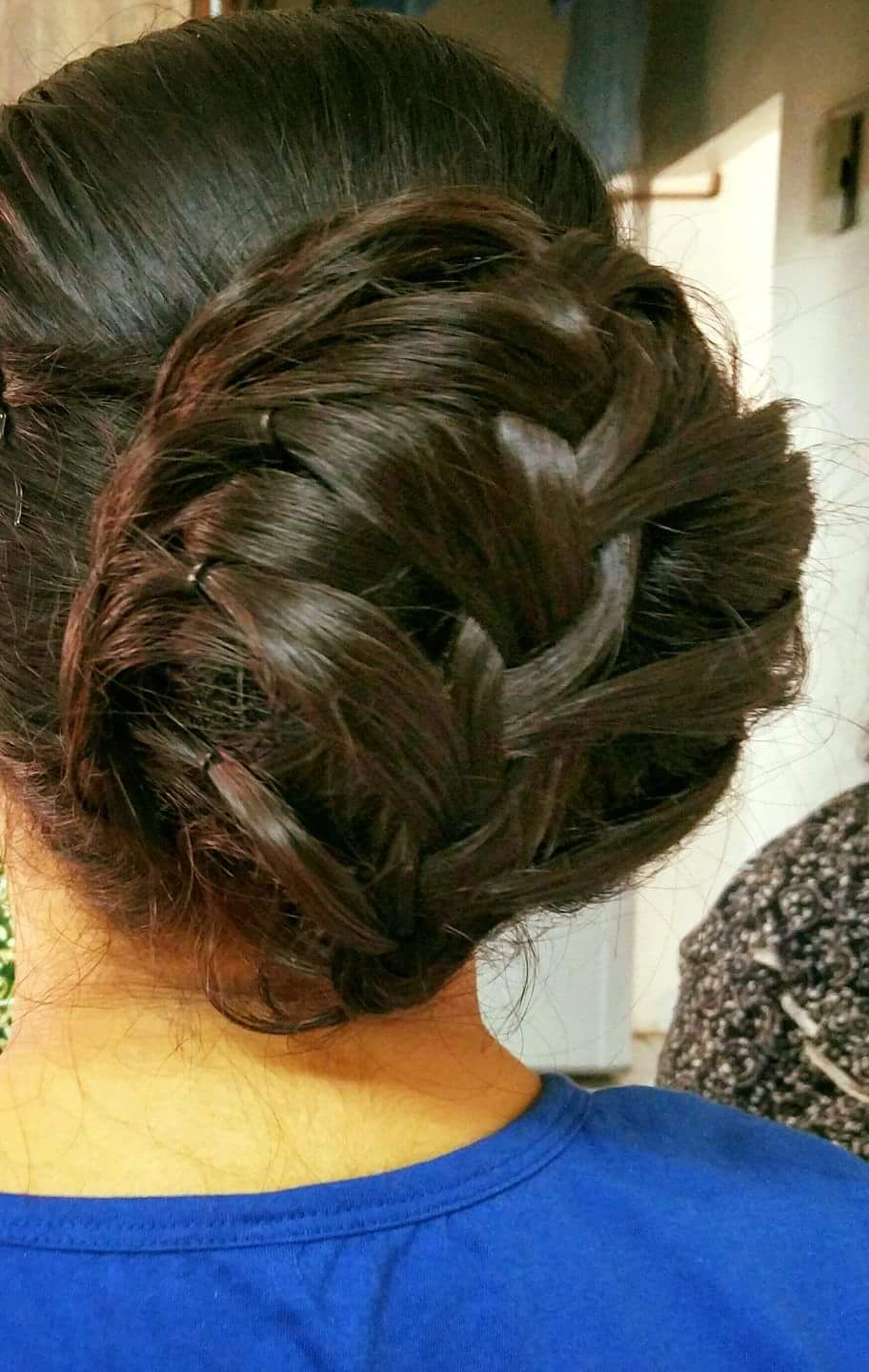 Big Layered Braided Bun For Long Hair