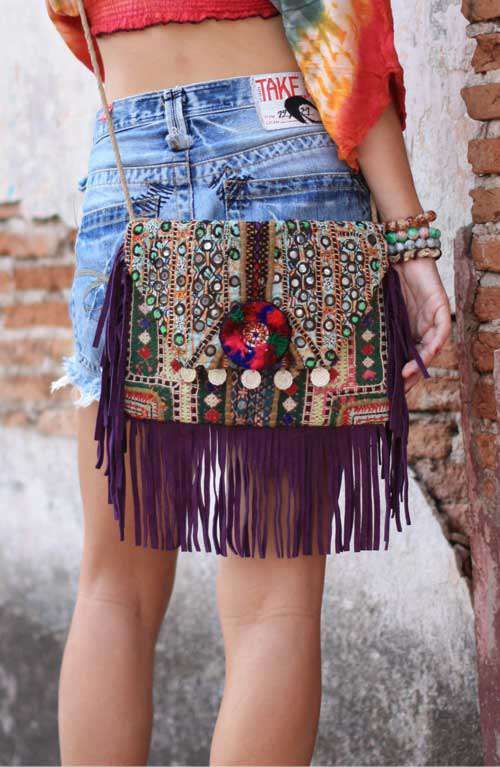 Bohemian Cross Body Fringe Bag to Pair with Shorts