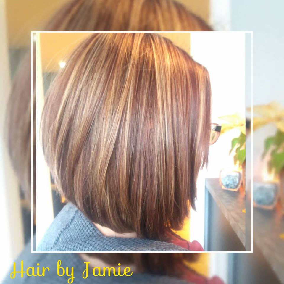 Breath-taking Heavy Highlighted Bob Style