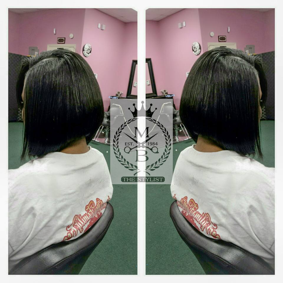 Charismatic Razor Cut Bob With Heavy Bang Style