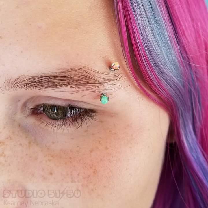 Colorful Moonstone Finish Fancy Piercing