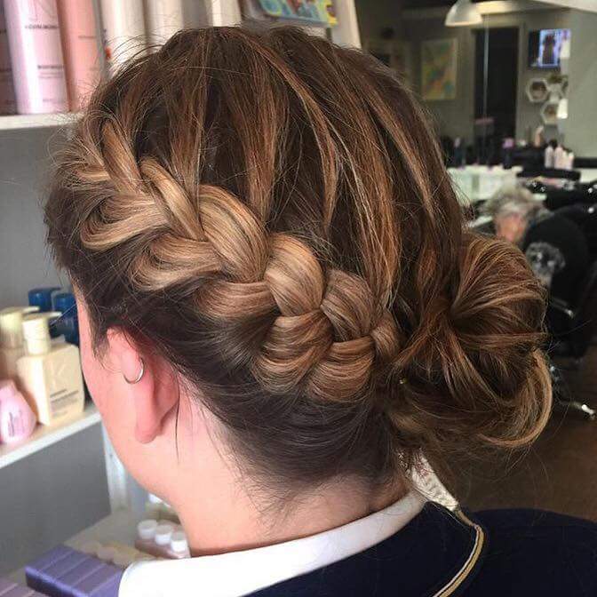 Criss Cross Side Braid Bun