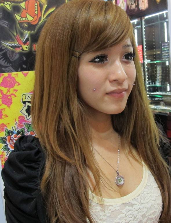 Cute Girl Dimple Piercing