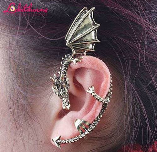 Distinctive Gothic Bronze Dragon Ear Cuff Earring