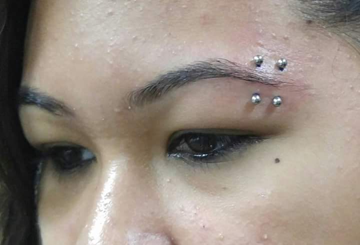 Double Piercing Silver Jewellery Brow